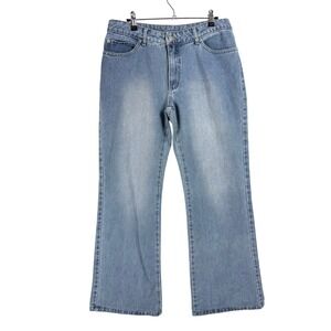 Bruna Blue Straight Leg Jeans Womens Size 46 Mid Rise Denim Pants Classic Wash